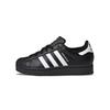 Adidas Originals Superstar 2 Leather Low top Skateboard Shoes Women's Black Purple JH9977(Team1704-SBOX)