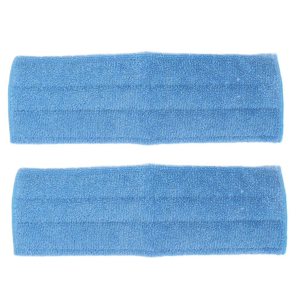 2Pcs 18in Flat Mop Cloth Bonded Fiber Mop Dual Use Mopping Pad with High Water Absorption