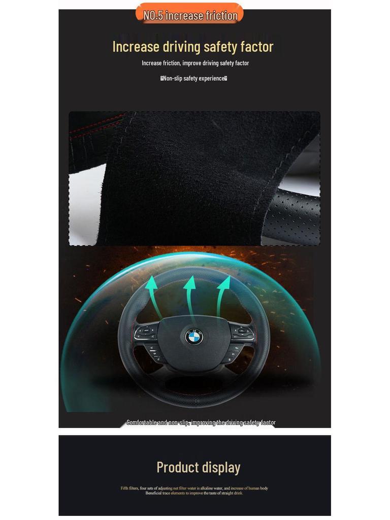Чехол на руль из натуральной кожи, ручной работы, нескользящий, верхний слой из коровьей кожи, впитывающий пот, универсальный для всех сезонов.