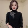 Autumn/Winter Half-Neck Hot-Drill Long Sleeve Women's Fashion Blouse
