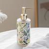 1 шт. Многоразовый контейнер для жидкости Отель Нажимной насос Дом Керамический декор для ванной комнаты Цветочный дозатор для мыла Элегантный Объем 430 мл