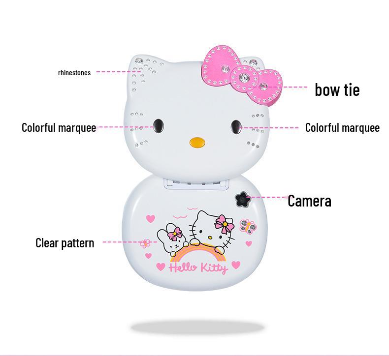 K688+ Раскладушка - Милый Мультяшный Дизайн, Мини Студенческая Модель, Две SIM-карты и Режим Ожидания, Многоязычная Функциональность