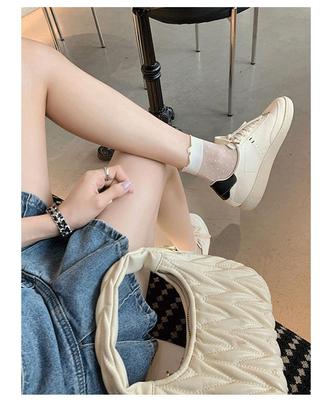 Версия из коровьей кожи старых кожаных туфель с круглым носком и плоской подошвой, спортивно-повседневная обувь, немецкие тренировочные туфли, женские кеды на шнуровке, универсальные белые туфли