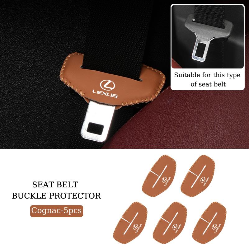 Car Seat Belt Buckle Protector Cover Anti-Scratch Mat Accessories For Lexus IS250 IS200 CT200h GS300 LS430 RX450h LX570 IS300