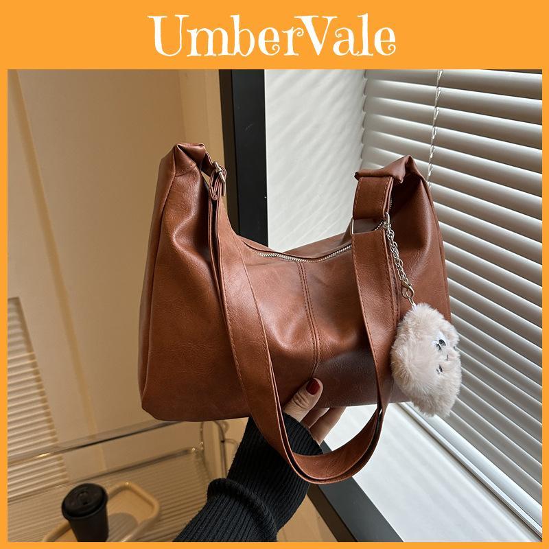 Chic Retro Style Women's Tote Handbag For Daily Use In Classic Black Brown And Coffee Colors