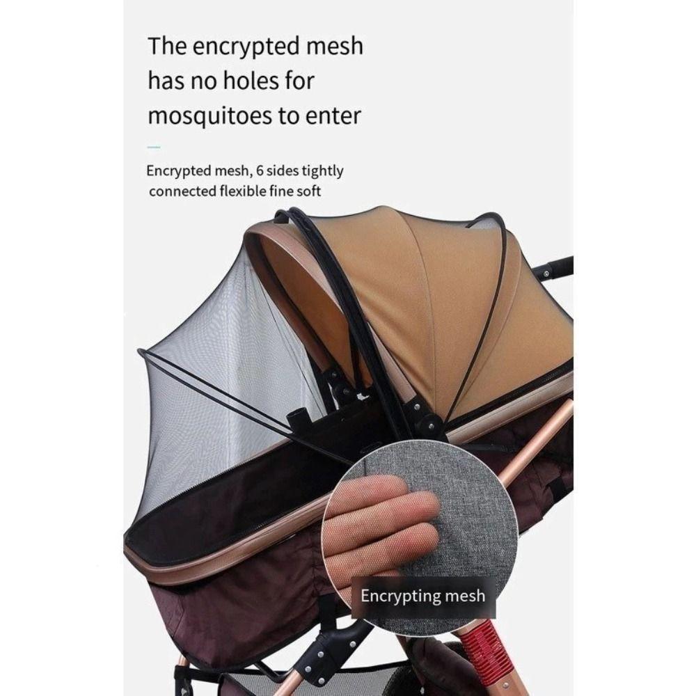 Черная москитная сетка для коляски с двойной молнией, защитная сетка для младенца, новый защитный сетчатый чехол, для улицы