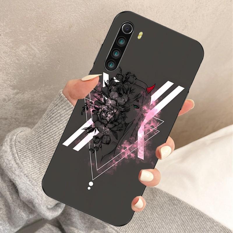 Zero Two Darling 002 Phone Case For Xiaomi Redmi Note 11 10 9T 8 7 Pro Redmi 10 9 9A 9C 8 7 6 Soft Black Phone Cover