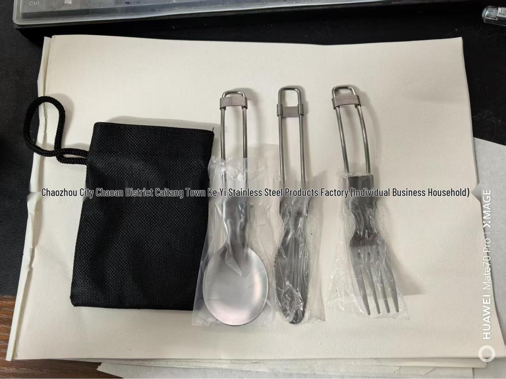 Набор складной походной посуды из нержавеющей стали 304 - Прочная, портативная и складная посуда для приключений на открытом воздухе.