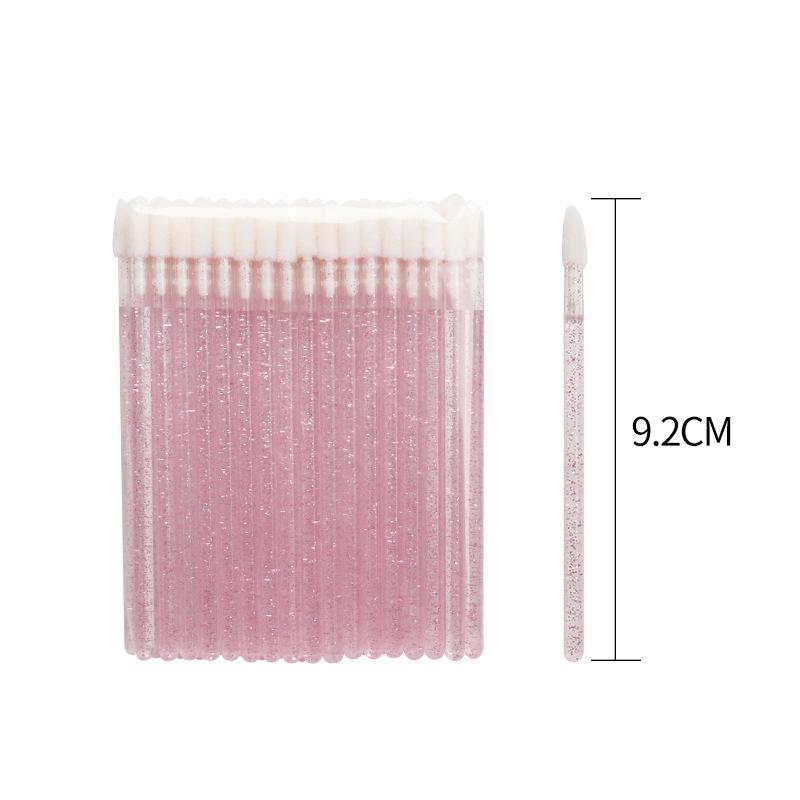 Disposable Crystal Rod Lip Brushes - 50 Pack: Portable Lipstick & Lip Gloss Applicators