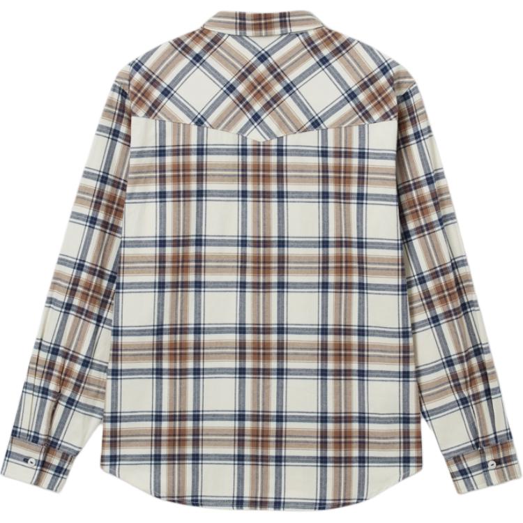 Levis Повседневная Клетчатая Удобная Свободного Кроя Рубашка с Длинным Рукавом Мужские рубашки Синий Коричневый 001XM-0001