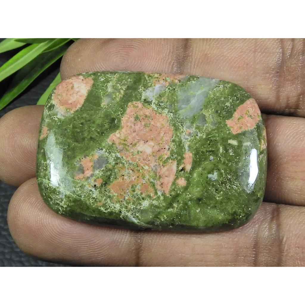 107Cts. Натуральный унакит кабошон формы подушки свободный драгоценный камень 31X45X06 мм A-125