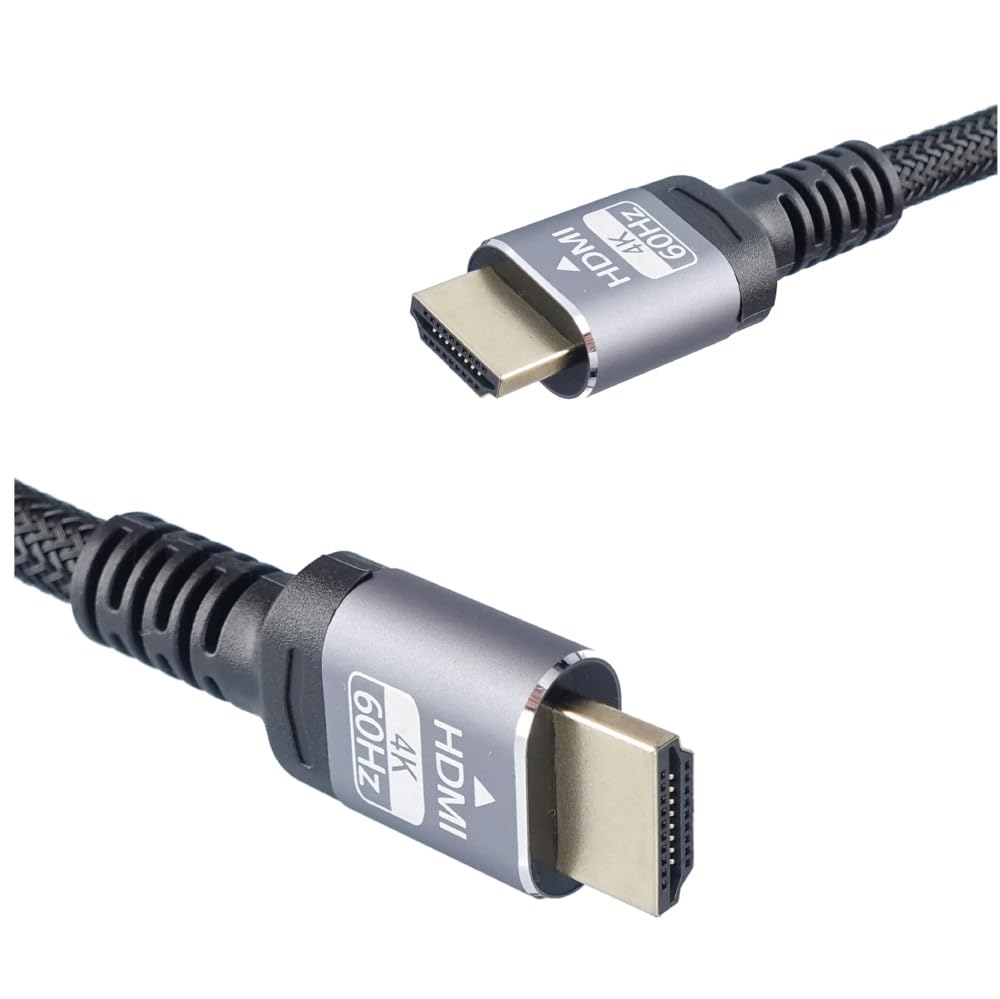 Кабель HDMI 2 м, совместимый с 4K HDR, премиальный высокоскоростной стандартный HDMI, прочный кабель в нейлоновой оплетке, алюминиевый разъем для ПК, телевизора, компьютера, игровой консоли, версия 2.0