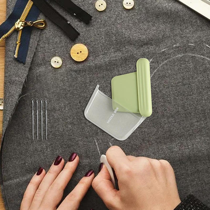 Morandi Color Simple Магнитная игольница Портативная бытовая нержавеющая сталь для хранения игл для вышивки Чехол для игл с защитой от потери