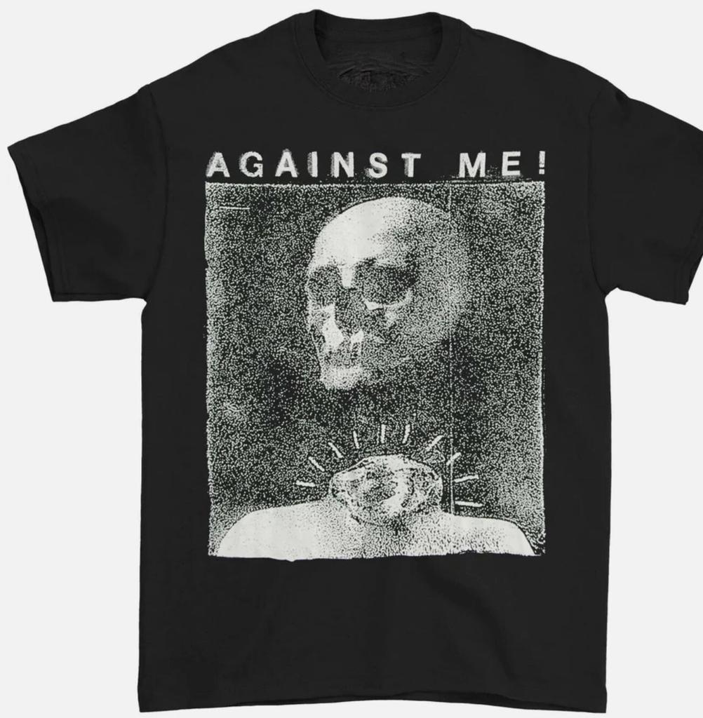 Against Me Band Обложка альбома Хлопок Все размеры Черная Унисекс футболка