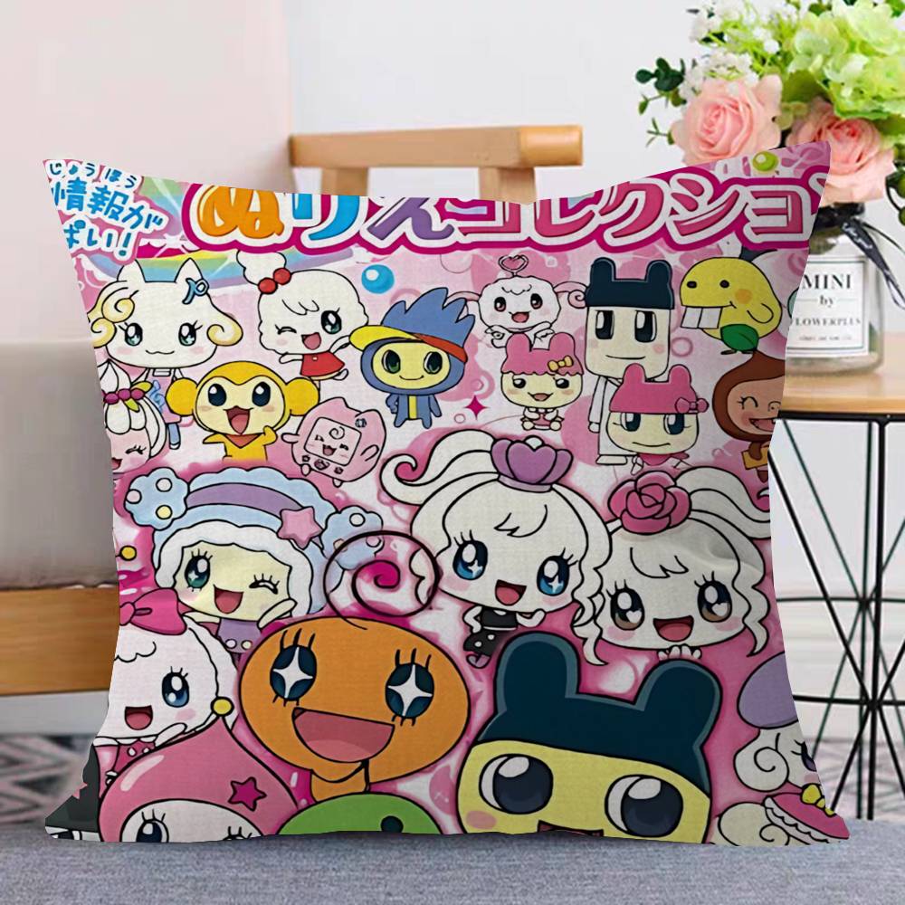 Классический T-Tamagotchi Cut Friend Игровой Подушки Чехлы Мультяшные Диван Декоративные Домашние Двусторонние Печать Короткий Плюш Милый Подушка