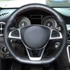 Для Mercedes-Benz C200 C250 C300 B250 B260 A200 A250 Sport CLA220 Черная углеродная fiber Кожаная накладка на руль автомобиля