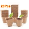 20PCS Paper Nursery Pot Biodegradable Seedlings FlowerPot Seed Tray Garden Balcony Plant Cultivation Tray Nursery Cup Planting