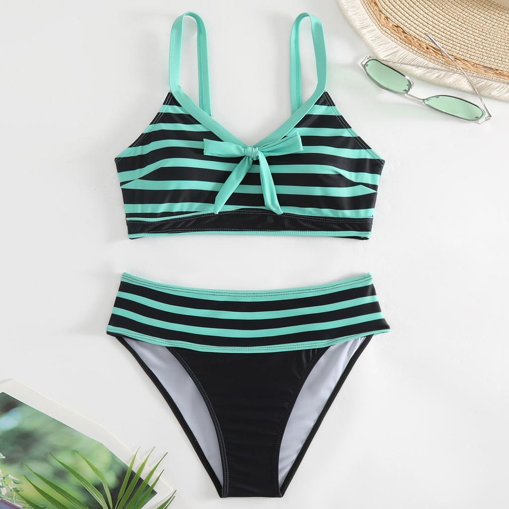 Women's Split Fashion Sexy Bikini Print With Breast Pad Without Steel Bracket Swimsuit