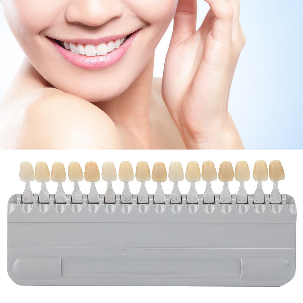 16-цветная стоматологическая шкала оттенков, шкала оттенков для отбеливания зубов, цветовой компаратор