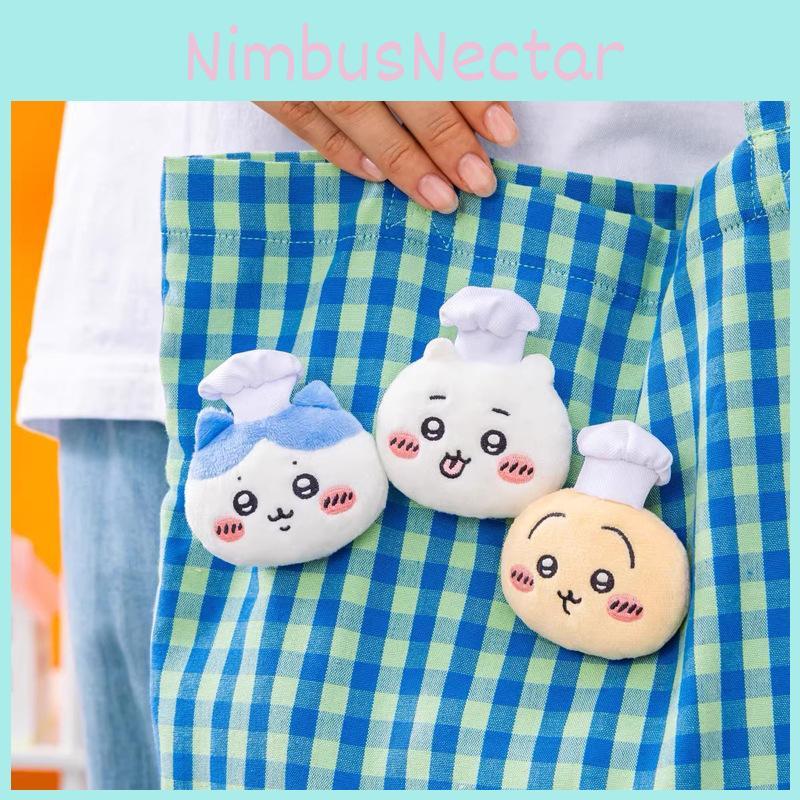 Plush Cartoon Chiikawa Pin With Restaurant Chef Hat Design For Home Toy Gift
