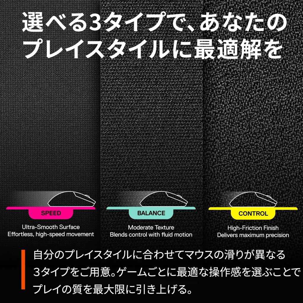 SteelSeries Gaming Mouse Pad QcK Perf L Control Professional Grade Design Neoprene Rubber Stitching Comfortable for Long Playing 49cm X 42cm X 63434 -