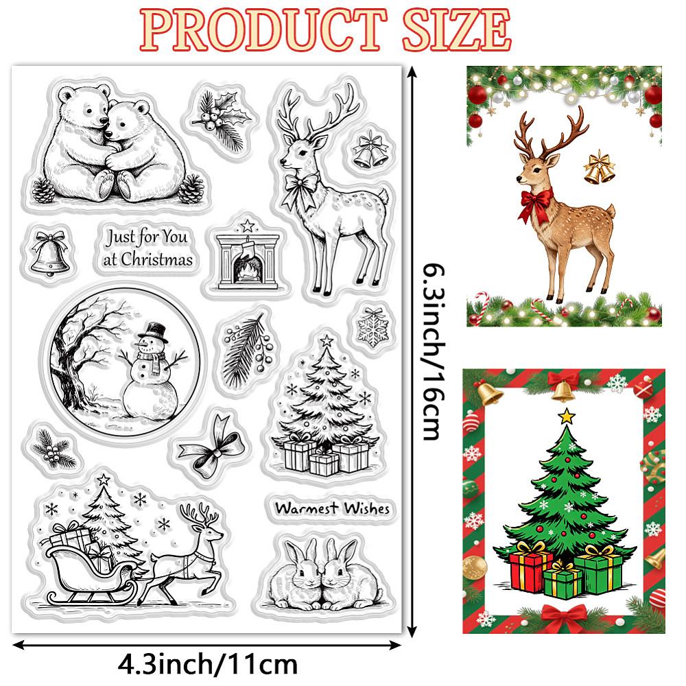 Plastic Clear Stamps for DIY Scrapbooking Photo Album Decorative Cards Making Mixed Shapes 160x110mm