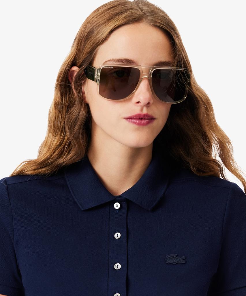 LACOSTE Женская облегающая мини-футболка-поло из пике Pf5462-56G 166