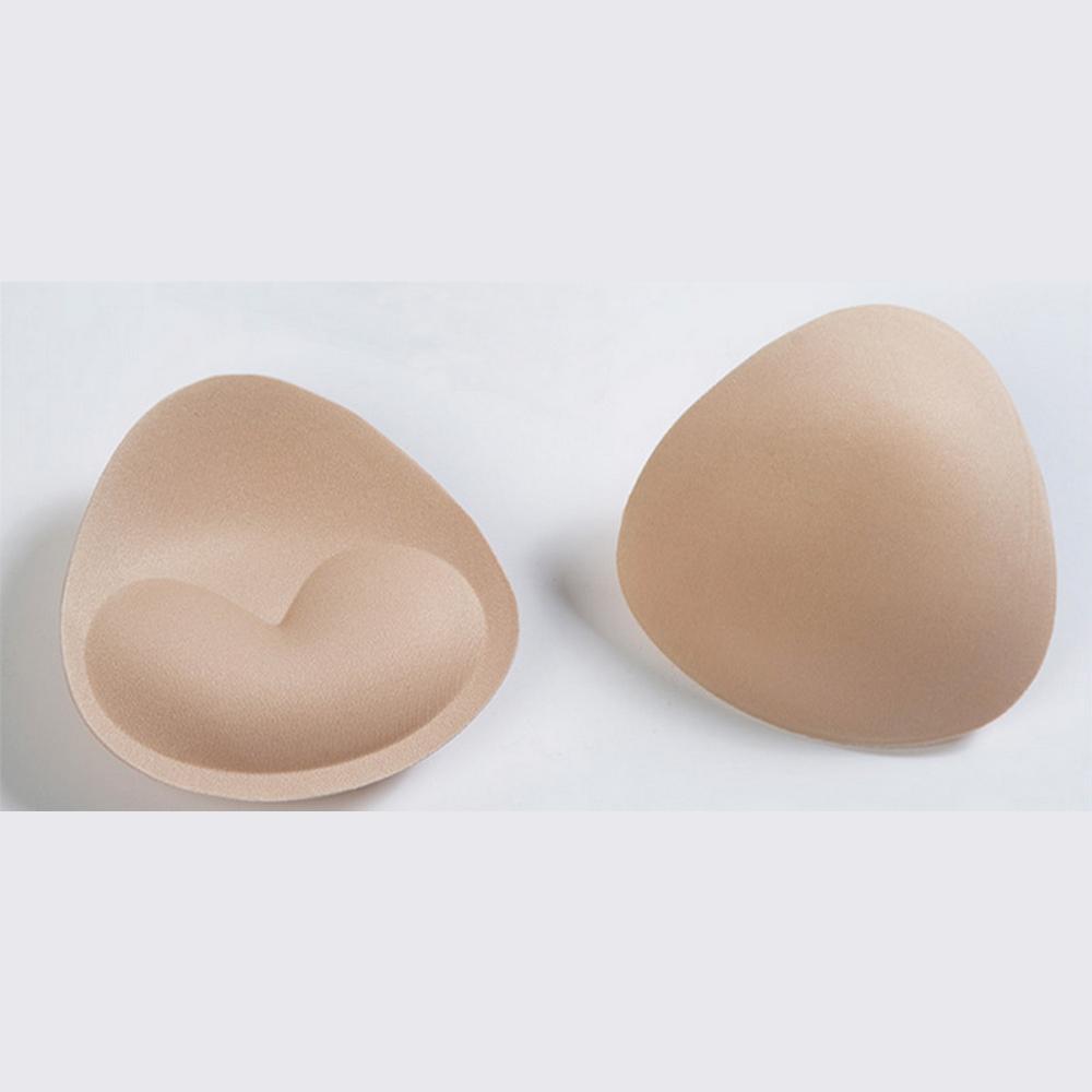 1 Pair Triangle Silicone Chest Patch Women's Push-up Self-adhesive Chest Pad Invisible Thickened Sponge Pad Swimwear Bikini Unde