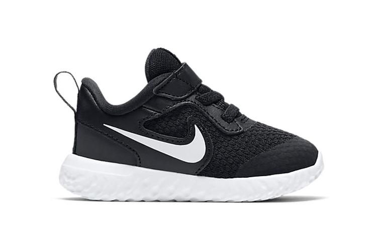 Nike REVOLUTION 5 Низкие детские кроссовки Черно-белые для младенцев и малышей BQ5673-003
