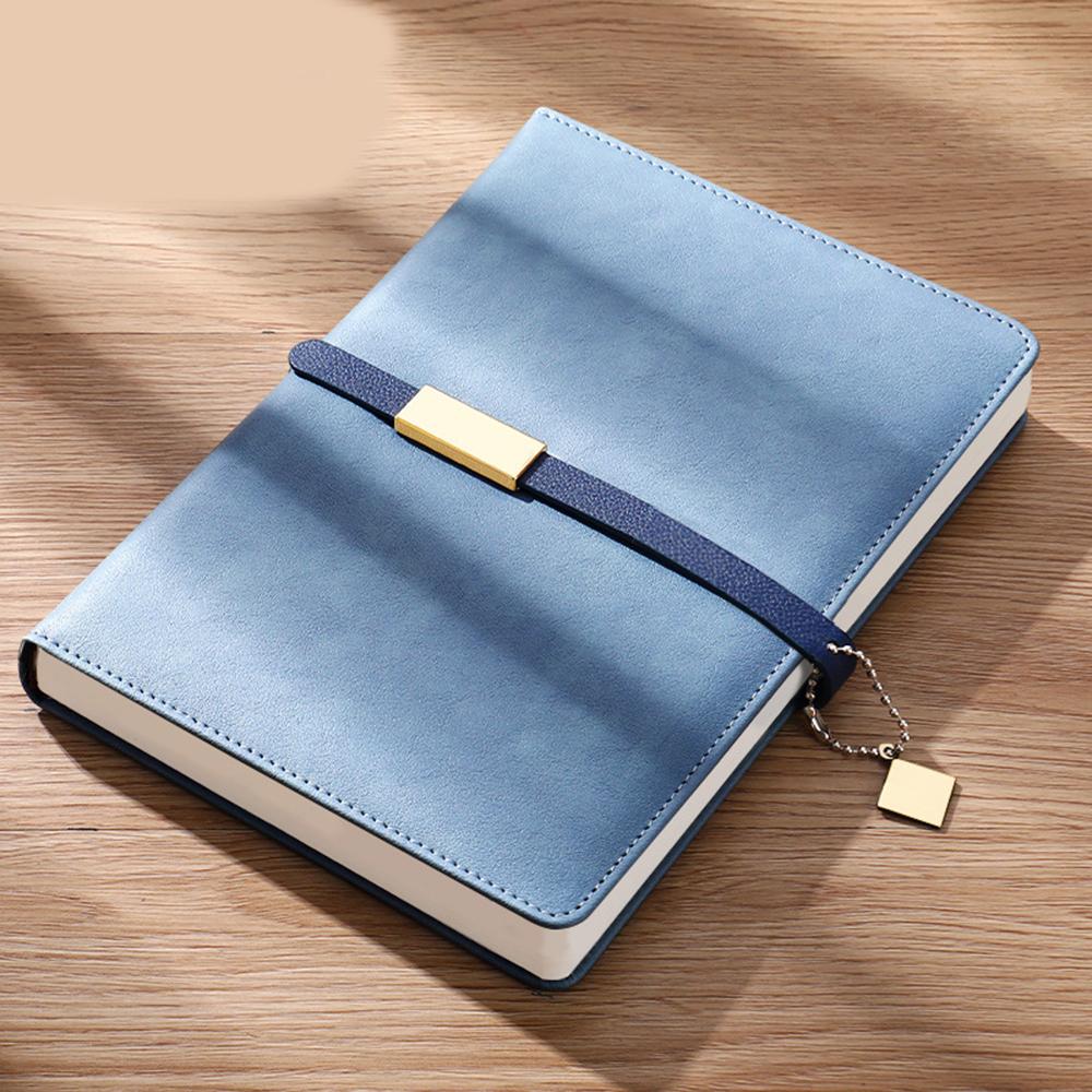 (Логотип можно выгравировать) Деловой блокнот А5 с пряжкой, студенческий блокнот, блокнот для записей встреч с подарочной коробкой, ежедневник, предметный блокнот