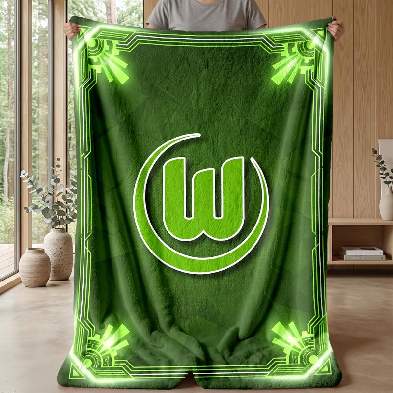 VfL Wolfsburg FC Soft Flannel Fleece Blanket Lightweight Cozy Warm Throw Blanket For Sofa Bed Home Decor