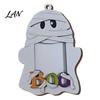 Halloween Home Wall Art Cute Ghost Wooden Photo Frame with Hanging Rope, Creative Theme Decor Picture for Holiday Party And Decoration