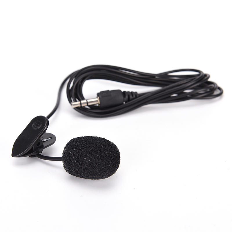 Black Mini 3.5Mm Hands-Free Microphone Clip Lavalier For Laptop