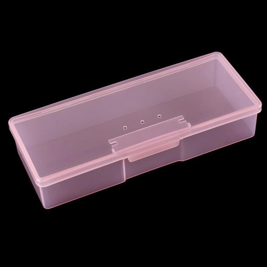 Transparent Nail Supplies Brush Kit Storage Box Plastic Container Organizer Case KTY