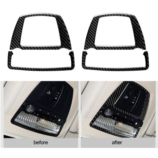 Накладка лампы для чтения из углеродного волокна, внутренняя наклейка для BMW 5 серии F10 5Gt
