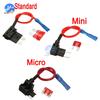 12В Держатель предохранителя Адаптер-разветвитель Micro Mini Standard ATM APM Лопастной Автомобильный предохранитель с 10А Лопастным Автомобильным предохранителем с держателем