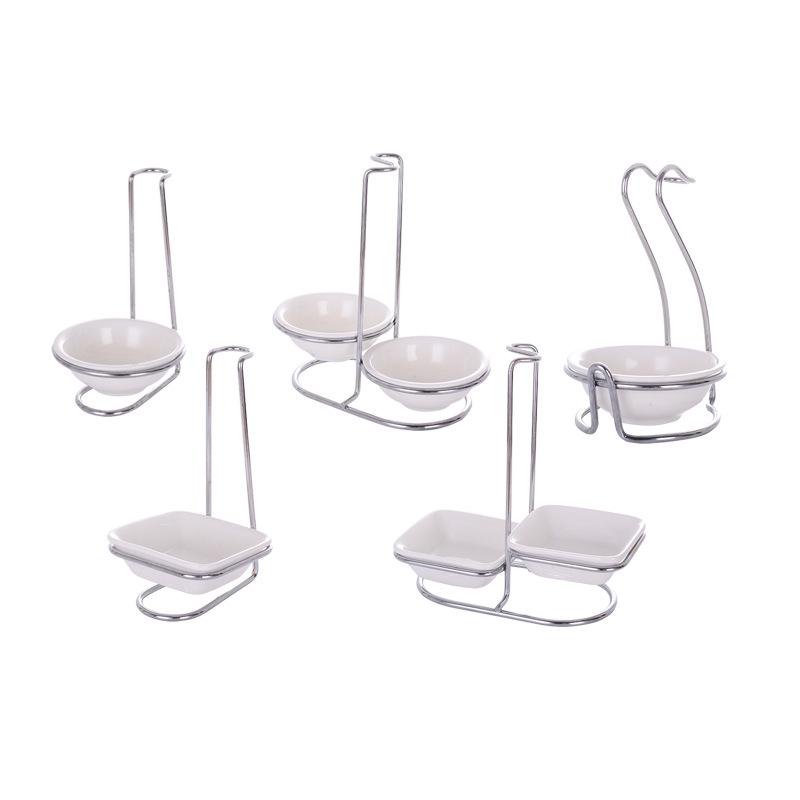 Набор из нержавеющей стали для горячих кастрюль и суповых ложек с подставкой - утолщенный дуршлаг и держатель для столовых ложек