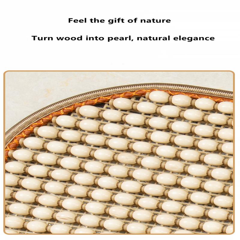 Подушка для автомобильного сиденья, летняя крутая подушка, цельный кусок дерева, бусины, летняя дышащая подушка, вентиляция, доступны четыре сезона