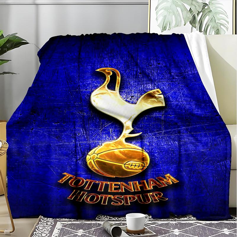 1PC Tottenham Hotspur F.C Design Printed Soft Flannel Blanket Throw for Adult Bedroom Living Room Sofa Camping Travel Fan gifts Christmas Gifts