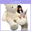 Bear Plush Doll With Love Heart Printed Dress Decoration For Decoration Bedroom