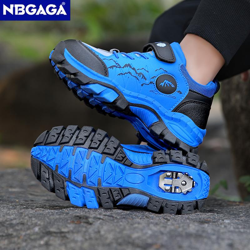 Детская мода Походные ботинки Спортивные кроссовки для бега для мальчиков Противоударные Нескользящие Спортивные Уличные Треккинговые ботинки