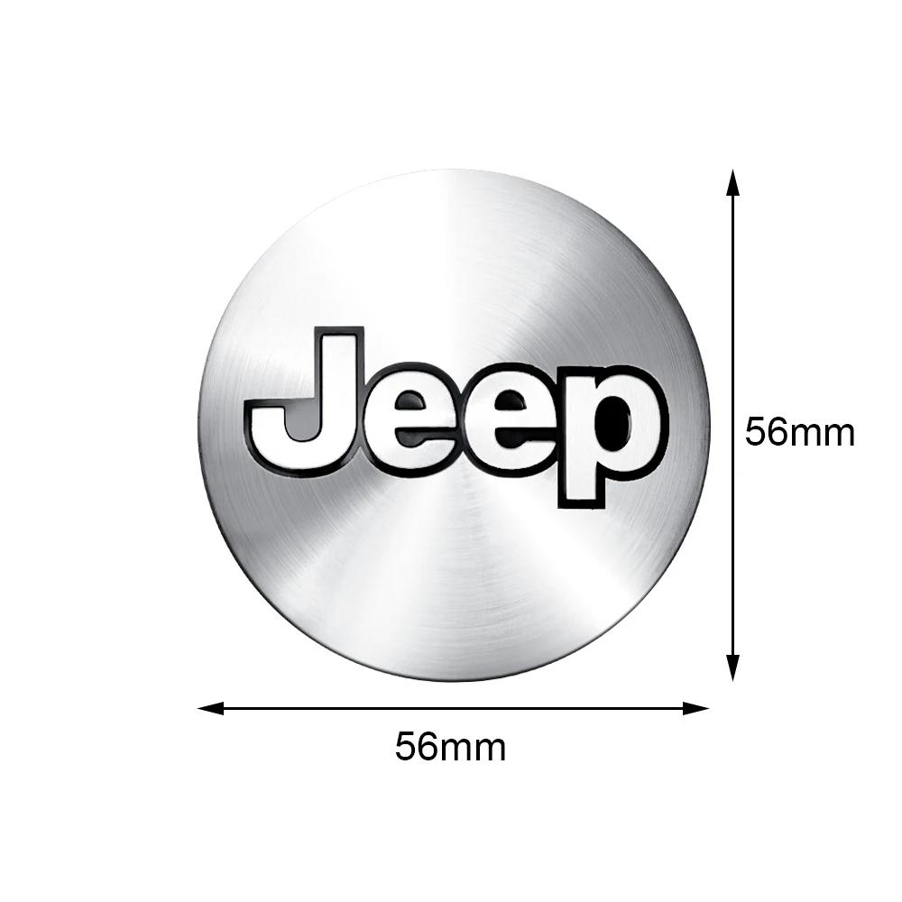 4pcs 56mm Car Styling Wheel Center Hub Caps Cover Rim Sticker Badge For Jeep jk Compass Grand Patriot Liberty Renegade Wrangler PSLVW1