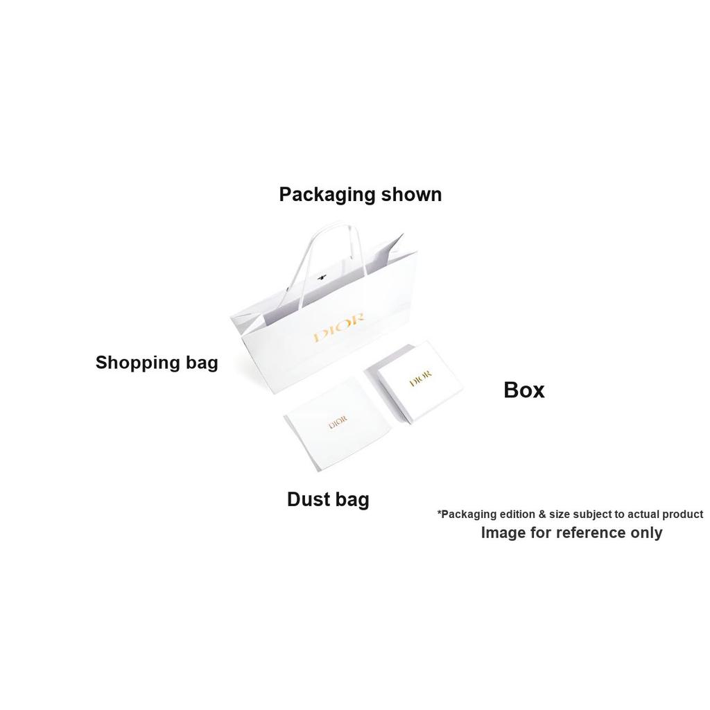 Dior Freesia Oblique Bow Decoration Card Holder Women Accessories Off-White Gray S2500PUQY-M074