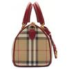 Burberry Клетчатая сумка-боулинг Color Block Мини Женские Сумки Архивный Бежевый Изумрудно-Красный 81162801
