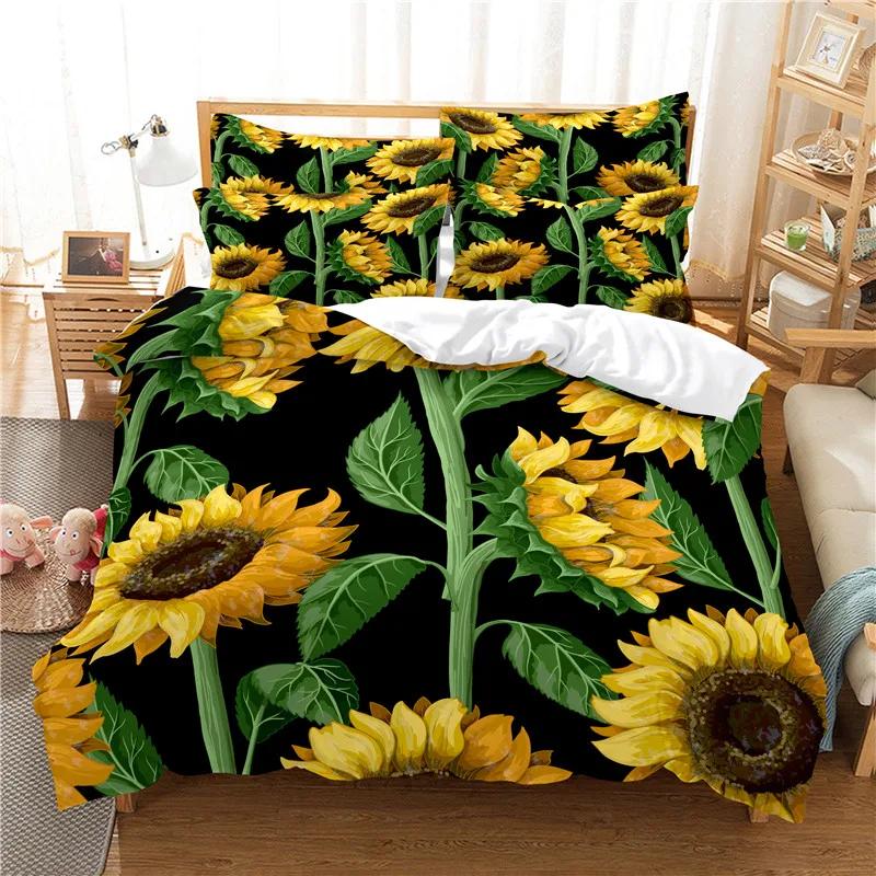 Flowers Bedding Set Duvet Cover Set 3d Bedding Digital Printing Bed Linen Queen Size Bedding Set Fashion Design