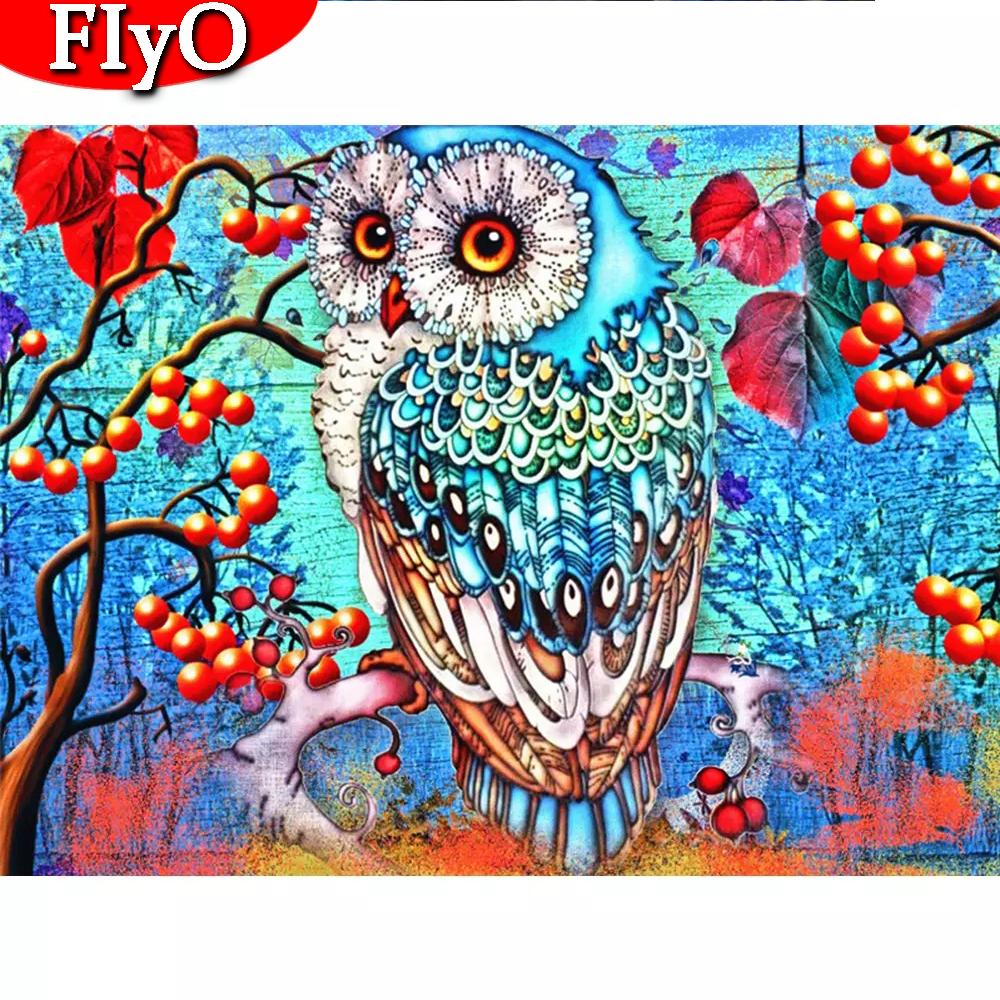 Полный квадратный/круглый алмаз живопись животные фотографии стразами 5D DIY Алмазная вышивка распродажа Сова Мозаика Настенное искусство