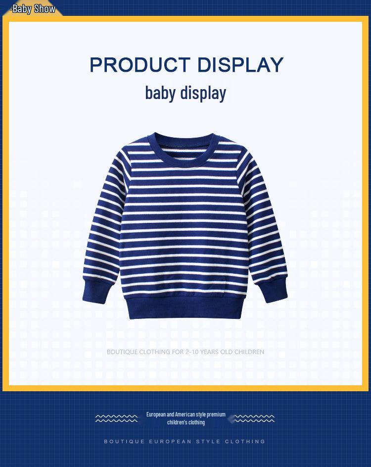 27kids Полосатый детский свитшот Осень 2024 - Цельная детская одежда