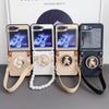 Простой роскошный чехол-браслет с медвежьим кронштейном для Samsung Galaxy Z Flip 5 5G Zflip4 Z Flip3 Flip5 ZFlip5 задняя крышка
