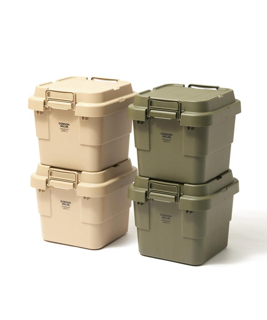 Gordon Miller Автомобильный 30 л Штабелируемый Ящик для хранения груза Органайзер Койот Бежевый с крышкой Для сидения на открытом воздухе Большой вместимости 1628752