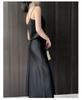 Women's 2026 Spring/Summer A-Line Petite Long Skirt in Diagonal Cut Triacetate Satin
